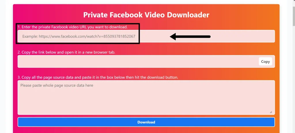 Private Facebook Video Downloader