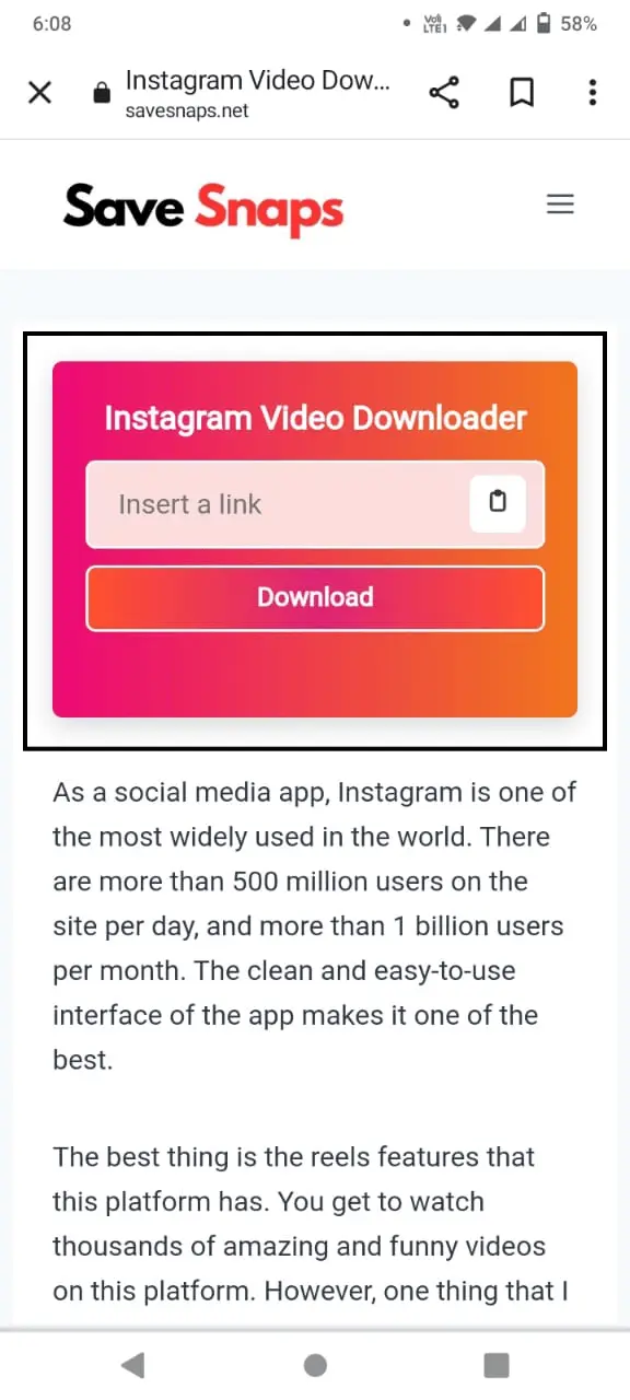 Instagram Video Downloader