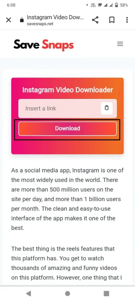 instagram video download 