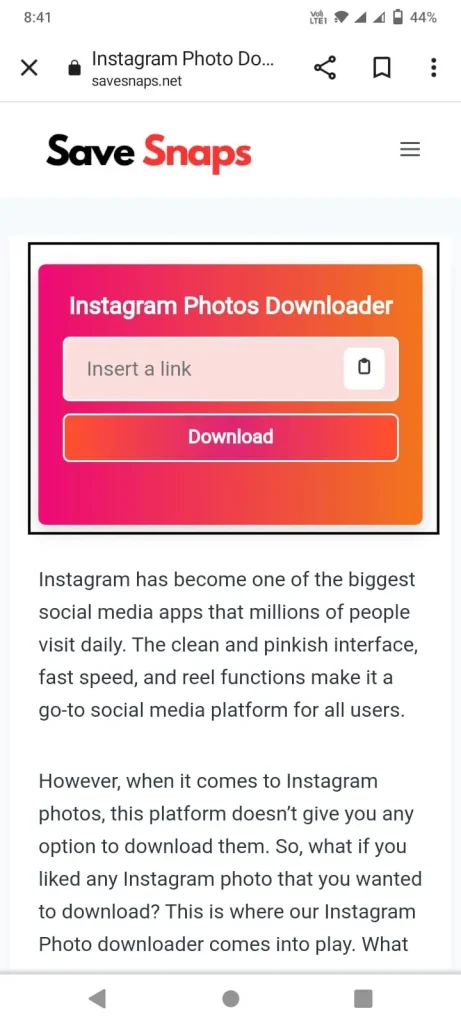 Instagram Photo Downloader